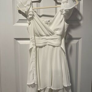 Altar'd State White V-Neck Dress